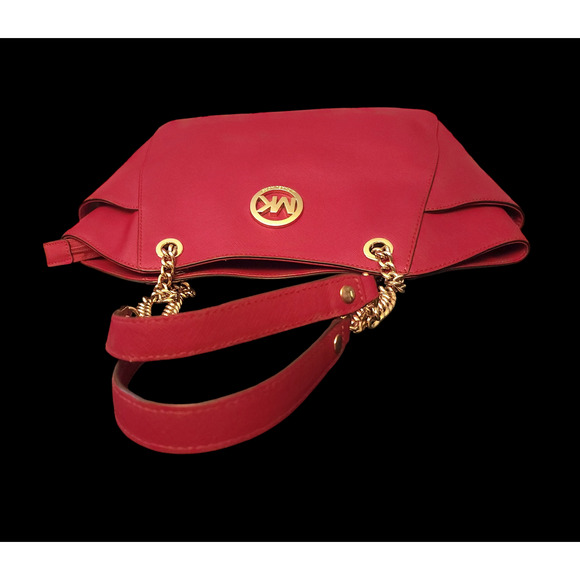 Michael Kors Jet Set red saffiano leather shoulder bag - Picture 6 of 8